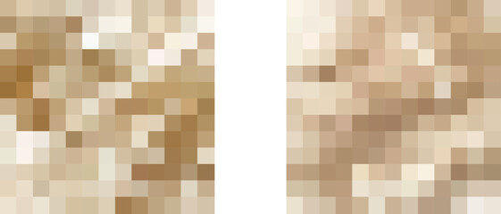 Square pixelated blocks in skin color as a censor mark, privacy or prohibited content TV protection. Isolated censure vector illustration.