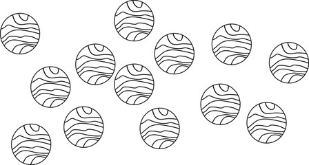 collection circular planet graphic elements, perfect for design composition illustration © zxr design