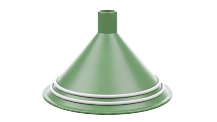 Green Funnel with White Rim