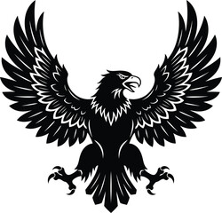 Obraz premium Majestic eagle with spread wings illustration