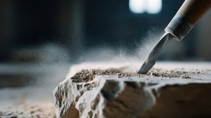 a sharp tool for sharpening stone