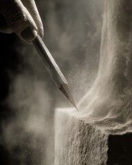 a sharp tool for sharpening stone