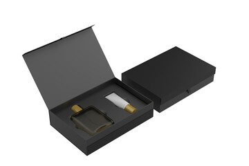Perfume Gift Box Isolated on White Background. 3d illustration