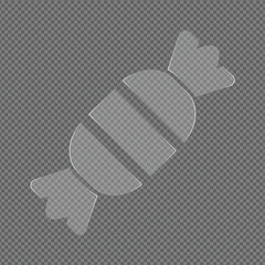 Abstract White Shape Design on Transparent Background