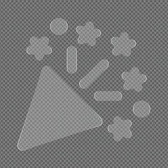 Assorted Cookie Cutter Shapes Isolated on Transparent Background