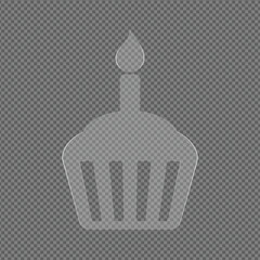 Illuminated Cupcake Candle Icon for Celebration Decor