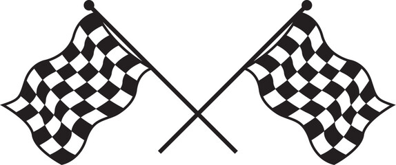 double crossed racing flag vector file  © Naeem