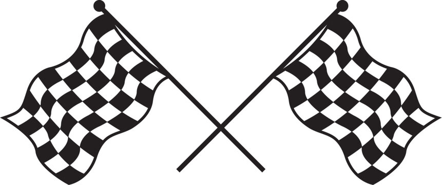 double crossed racing flag vector file 