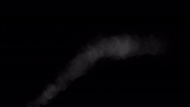 Vertical steam emission with rightward flow background loop