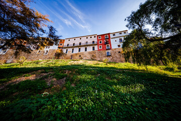 Historic Stone Walls and Vibrant Mediterranean Architecture