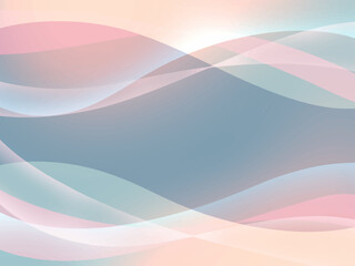 透明感のあるウェーブとピンクと青のグラデーション背景