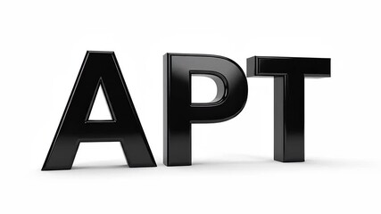 A striking threedimensional black capital letter A stands prominently on a pristine white background showcasing a sleek glossy finish and modern design ideal for typography branding or educational co.