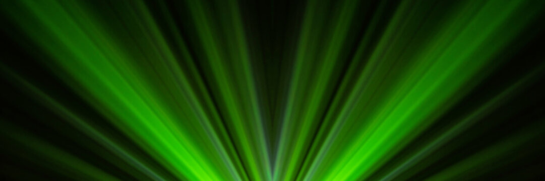 Lasershow with Multiple Laser Beams in Fog, The concepts of performance arts, Colored light beams from reflector through the foggy night sky