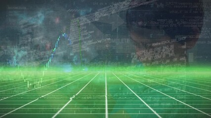 Animation of interference with data processing and fingerprint over boy - Powered by Adobe