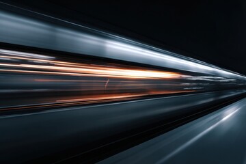 modern electric train in rapid motion with blurred lights and lines visual metaphor of speed progress and time concept of urban transport innovation