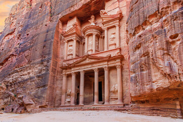 Petra, Jordan. Al-Khazneh (The Treasury) in Petra, the capital of the ancient Nabatean Kingdom.