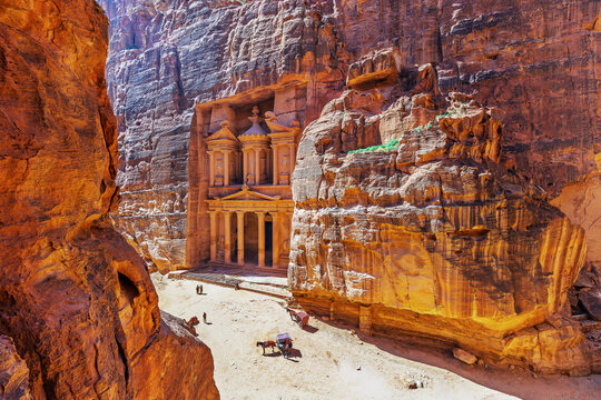 Petra, Jordan. Al-Khazneh (The Treasury) in Petra, the capital of the ancient Nabatean Kingdom.
