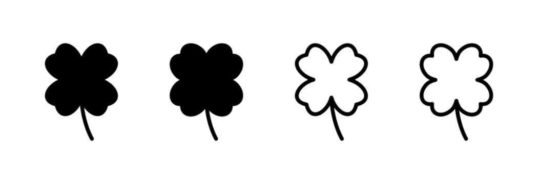 Clover icon vector illustration. clover sign and symbol. four leaf clover icon.