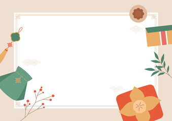 Vector illustrations of Korean traditional gifts.
