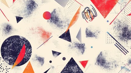 Geometric shapes on a light background. The concept of futuristic digital design and abstract art.