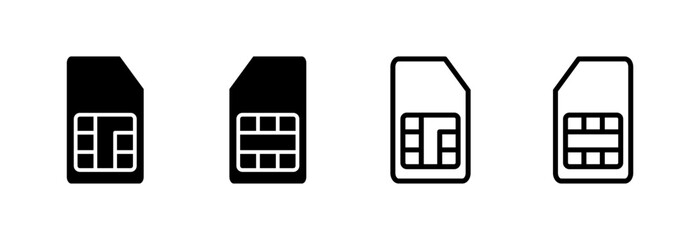 Sim card icon vector illustration. dual sim card sign and symbol