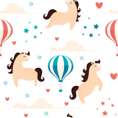 cute pattern with unicorn