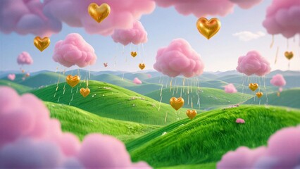 Heart-Shaped Rain in the Cloudy Valley