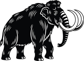 Woolly Mammoth Prehistoric Animal Illustration