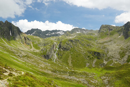 The panorama of the Lechtal Alps, Sankt Anton, Austria
