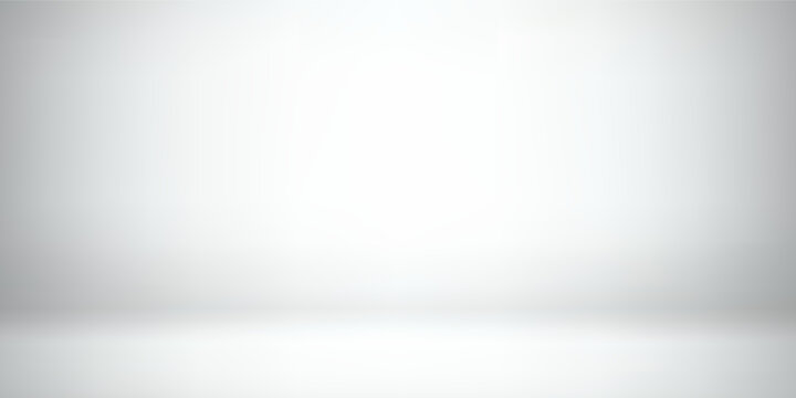 White limbo background with soft gradient. Minimalist backdrop in neutral tones. Empty space for showcasing product.