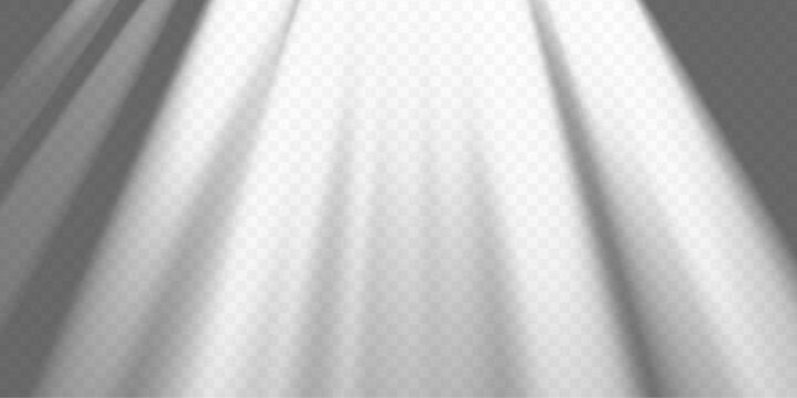 Light effect shadow overlay god rays isolated transparent background.