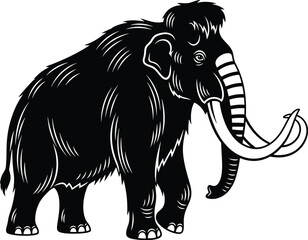 Woolly Mammoth Prehistoric Animal Illustration