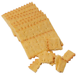 Isolated stack of biscuits on a white background
