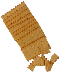 Isolated stack of biscuits on a white background