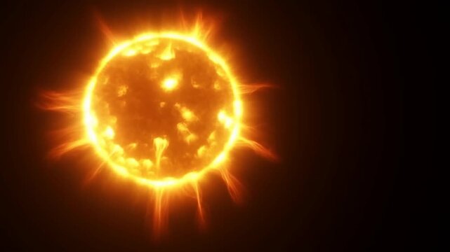 A Brilliant Display of Solar Energy: Captivating Frames Featuring the Sun Illuminating the Cosmic Void with Its Fiery Glow and Radiant Energy