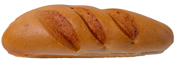 Isolated mini loaf of bread on a white background
