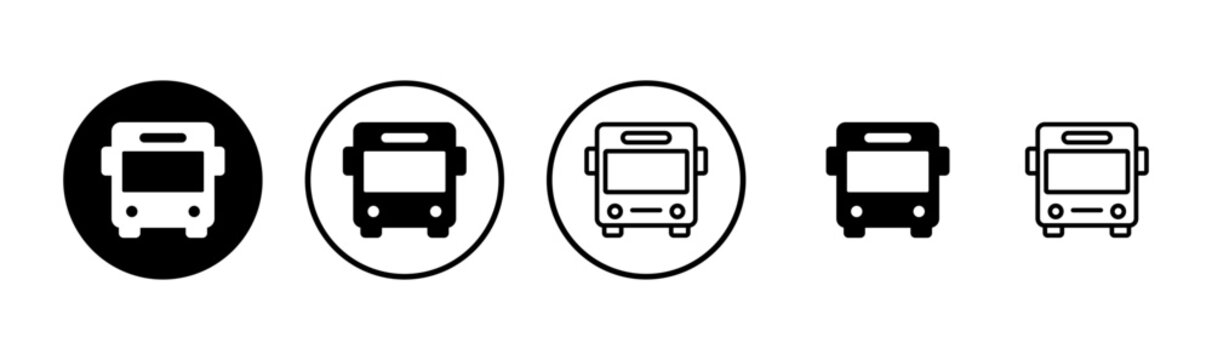 Bus icon logo design. bus sign and symbol