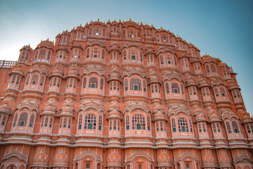 Hawa Mahal in Jaipur, the Pink City. Rajasthan