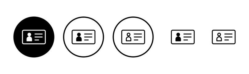 License icon logo design. ID card icon. driver license, staff identification card