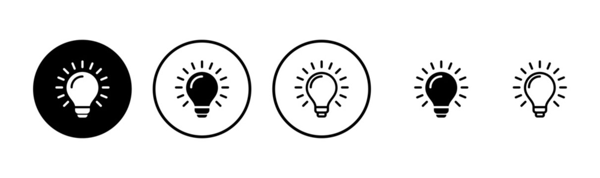 Lamp icon logo design. Light bulb sign and symbol. idea symbol.