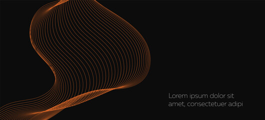 Line Abstract wavy background. Thin line wavy abstract vector background. Curve wave seamless pattern. Line art striped graphic template design