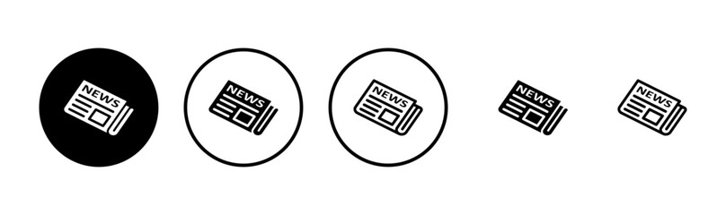 Newspaper icon logo design. news paper sign and symbolign