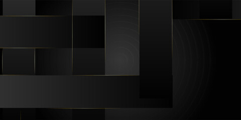 Abstract Luxury background. polygonal pattern. black and gold lines. Vector illustration.eps10