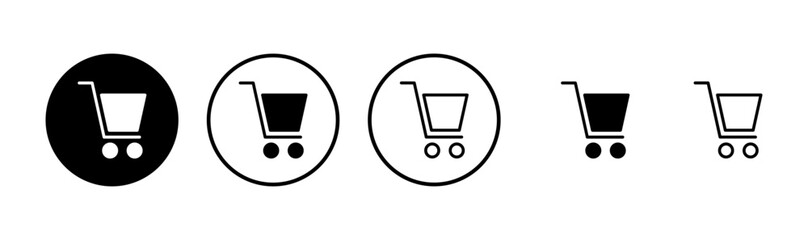 Shopping icon logo design. Shopping cart sign and symbol. Trolley icon