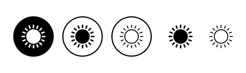 Sun icon logo design. Brightness sign and symbol