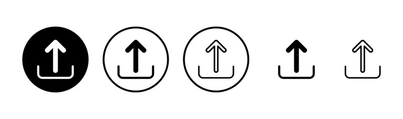 Upload icon logo design. load data sign and symbol