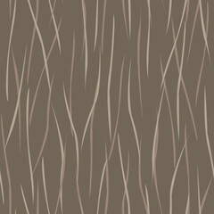 Abstract Brown hair seamless pattern design