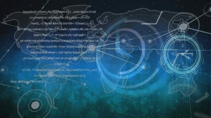 Animation of network of connections over dna strand and medical data processing - Powered by Adobe