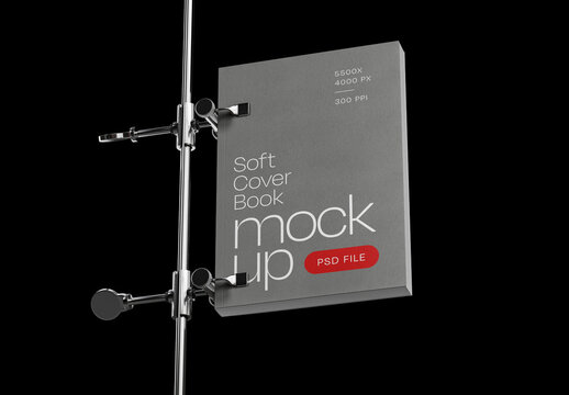 Softcover Book Mockup for Publishing and Editorial Design