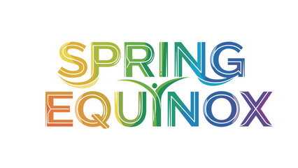 Colorful logo for Spring Equinox celebration and renewal  
